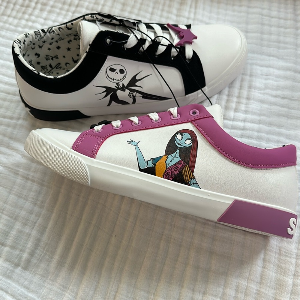 NEW Tim Burton Nightmare Before Christmas Jack & Sally Sneakers Womens Size 11